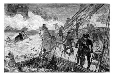 Destrucción de la flota turca en Sinope, 1853 de Unbekannt