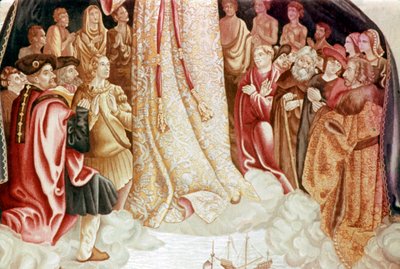 (detalle) de La Virgen de los Navegantes, siglo XVI de Unbekannt