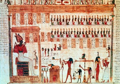 Detalle de un rollo del Libro de los Muertos, Antiguo Egipto, Período Ptolemaico de Unbekannt
