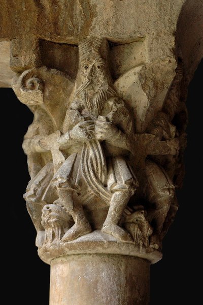 Detalle de un capitel en el claustro Sant Pere de Galligants, siglo XII de Unbekannt