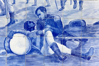 Detalle de un mosaico que representa la lucha de Brasil por la independencia, Cachoeira, Brasil de Unbekannt