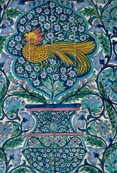 (detalle) de un diseño de azulejo en Nabeul, Túnez de Unbekannt
