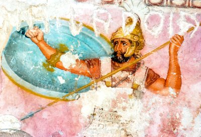 (detalle) de la pintura en el sarcófago etrusco de Tarquinia, finales del siglo IV a.C. de Unbekannt