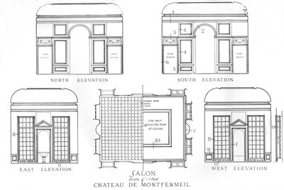 Detalles de los salones, Chateau de Montfermeil, París, 1924 de Unbekannt