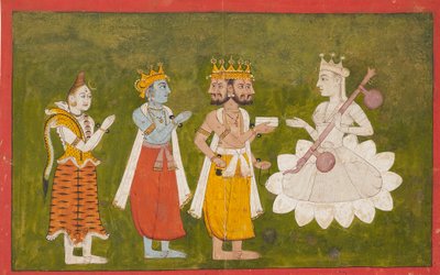 Devi reverenciada por Brahma, Vishnu y Shiva de Unbekannt