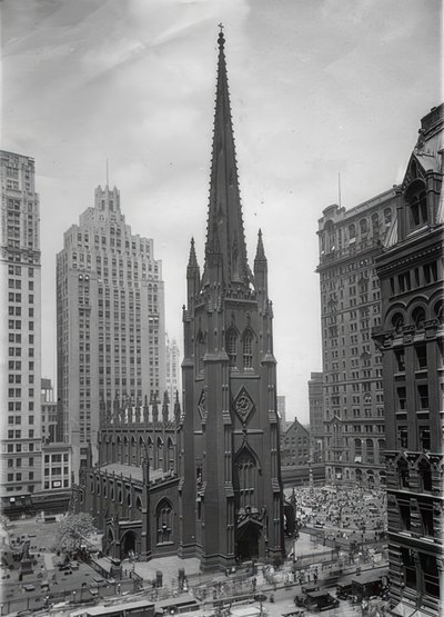 La iglesia de la Trinidad en Nueva York. Alrededor de 1935 de Unbekannt