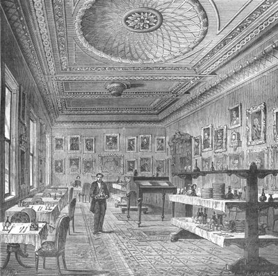 Comedor del Garrick Club, 1897 de Unbekannt
