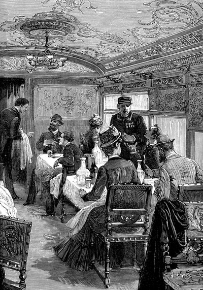 Coche comedor en el Orient Express, c1885 de Unbekannt