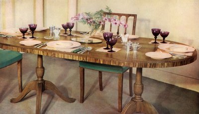Mesa de comedor arreglada por Harrods Ltd., Londres, 1937 de Unbekannt