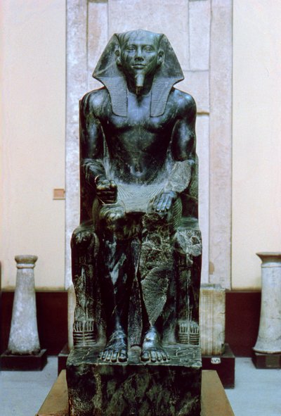 Estatua de diorita del faraón egipcio antiguo Jafra, siglo XXVI a.C. de Unbekannt