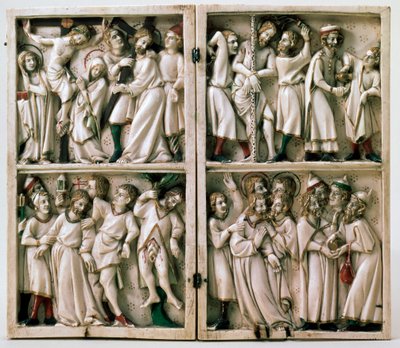 Díptico con temas del Evangelio, finales del siglo XIV de Unbekannt