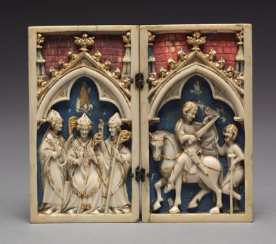 Díptico con escenas de la vida de San Martín de Tours: La consagración de San Martín..., 134 de Unbekannt