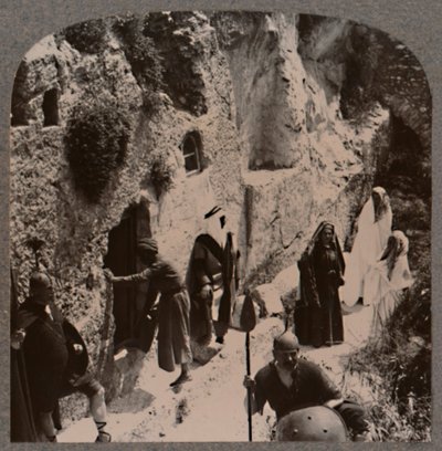 Discípulos, con las mujeres, temprano en el Sepulcro de Cristo, c1900 de Unbekannt