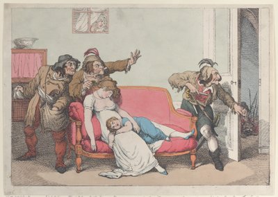 Perturbadores de la felicidad doméstica, ca. 1815 de Unbekannt