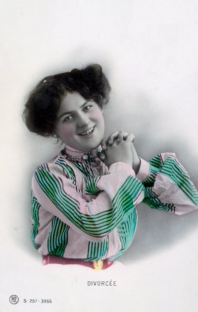 Divorcio, postal francesa vintage, c1900 de Unbekannt