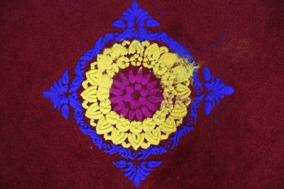 Rangoli de Diwali en el templo Shirdi Sai Baba, Leicester. Reino Unido de Unbekannt