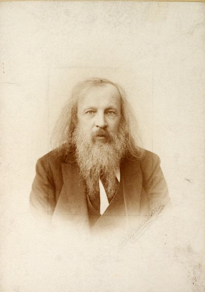 Dmitri Mendeléyev, químico ruso, c1890-c1907 de Unbekannt