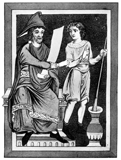 Doctor y sirviente, siglo XIII, 1910 de Unbekannt