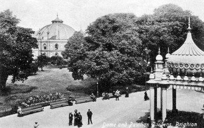 Cúpula y Jardines del Pabellón, Brighton, principios del siglo XX de Unbekannt