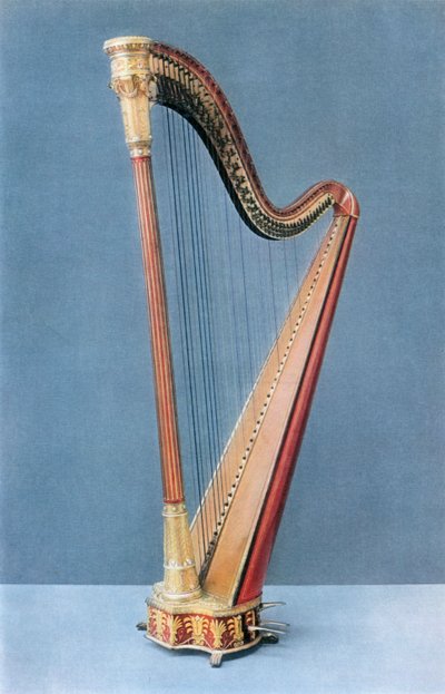 Arpa de doble pedal hecha por Erard Frères, París, mediados del siglo XIX, 1948 de Unbekannt