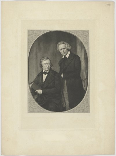 Doble retrato de los hermanos Grimm, ca 1845 de Unbekannt