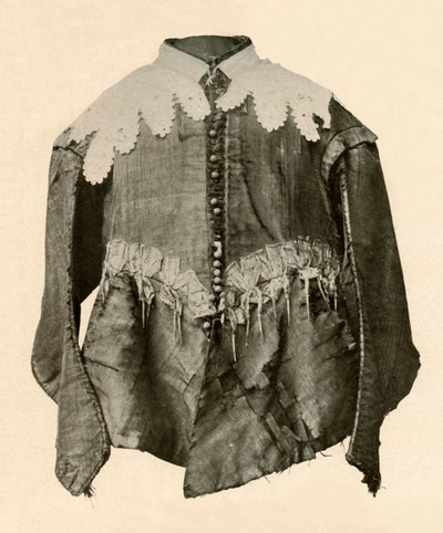 Jubón de seda negra adornado con galón y agujetas de plata, siglo XVII, 1937 de Unbekannt