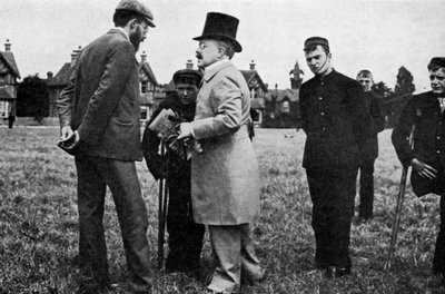 Dr. Barnardo en una de sus casas de Unbekannt