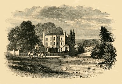 Academia del Dr. Glennies, Dulwich Grove, en 1820 de Unbekannt