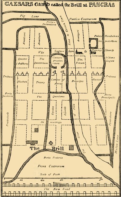 Plan del Dr. Stukeley del campamento en St. Pancras, c1750 de Unbekannt