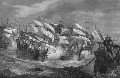 Drake atacando el barco del tesoro español, c1578, c1880 de Unbekannt