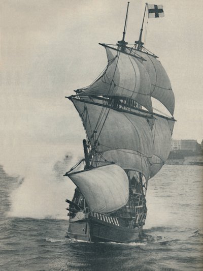 Buque insignia de Drake en su viaje alrededor del mundo, réplica, 1937 de Unbekannt