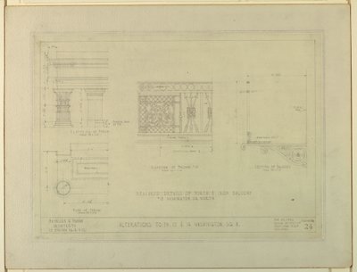 Dibujo, Alteraciones a 14 15 16 Washington Square North, Boceto No. 24 de Unbekannt