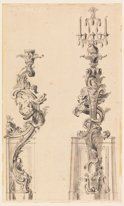 Dibujo, Diseño para un Soporte de Vela de Unbekannt