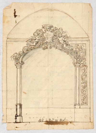 Dibujo, Sobrepuerta Escultórica de Unbekannt