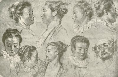 Dibujo en tres tizas, principios del siglo XVIII, 1908 de Unbekannt