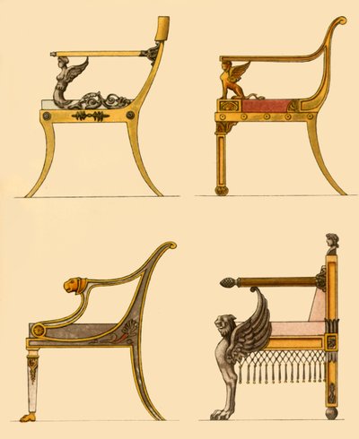 Sillas de salón, 1808, 1946 de Unbekannt