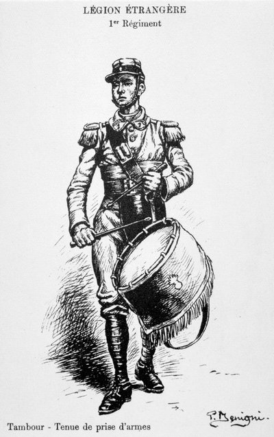 Tamborilero, 1er regimiento de la Legión Extranjera Francesa, siglo XX de Unbekannt