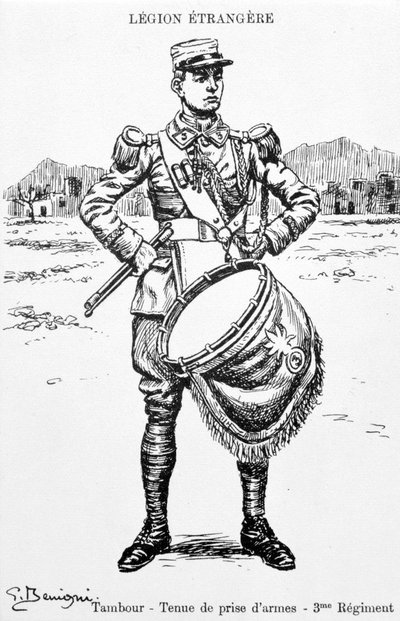 Tamborilero, 3er regimiento de la Legión Extranjera Francesa, siglo XX de Unbekannt