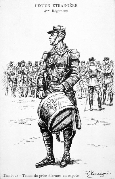 Tamborilero, 4º regimiento de la Legión Extranjera Francesa, siglo XX de Unbekannt
