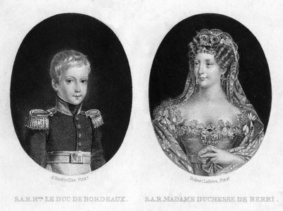 Duque de Burdeos y la Duquesa de Berri de Unbekannt