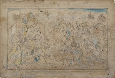 Durga, Kali y Cinco Matrikas Batallan contra el Ejército Daitya del Demonio Shumbha de Unbekannt