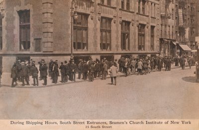 Durante las horas de envío, entradas de South Street, Instituto de la Iglesia de los Marineros de Nueva York de Unbekannt