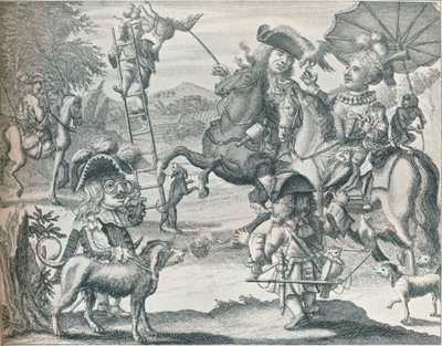 Parodia holandesa sobre la cetrería, c1716, 1916 de Unbekannt