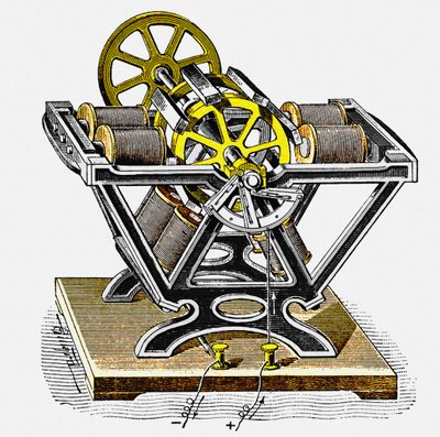 Primer motor eléctrico, diseñado y construido por el físico e ingeniero Moritz von Jacobi de Unbekannt