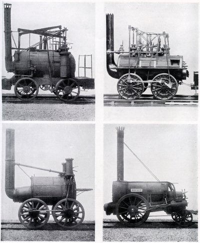 Locomotoras tempranas, siglo XIX, c1920 de Unbekannt