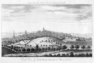 Vista este de Birmingham en Warwickshire, 1779 de Unbekannt