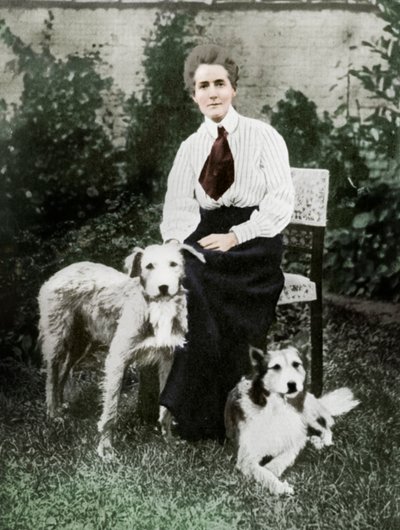Edith Cavell con sus perros, c1915 de Unbekannt