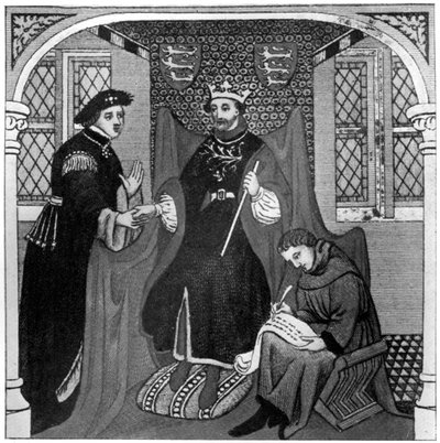 Eduardo III y el Conde de Flandes, siglo XIV, 1910 de Unbekannt