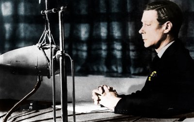 Eduardo VIII dando su discurso de abdicación a la nación y al Imperio, 11 de diciembre de 1936 de Unbekannt
