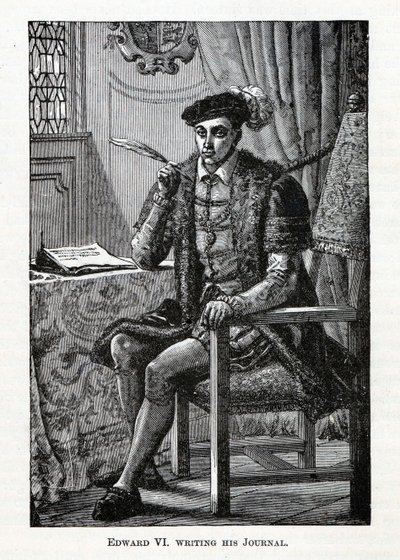 Eduardo VI escribiendo su Diario de Unbekannt